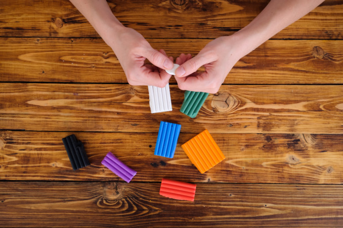 arcobaleno orecchini fimo