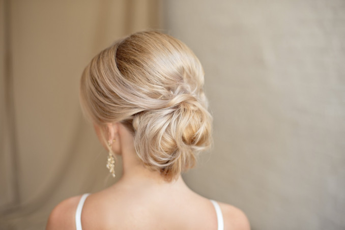 chignon, pettinature, sposa