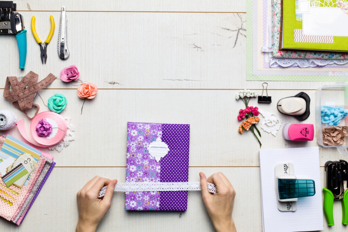 decorare copertina album decoupage, come decorare copertina album, copertina album fai da te 