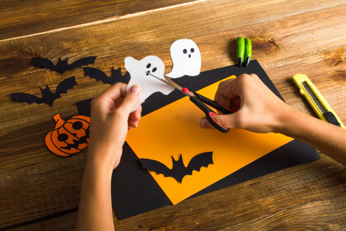 lavoretti halloween facili, lavoretti halloween decoupage, halloween decoupage