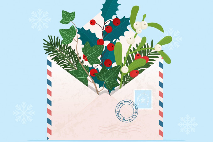 immagini di Natale, vischio, agrifoglio