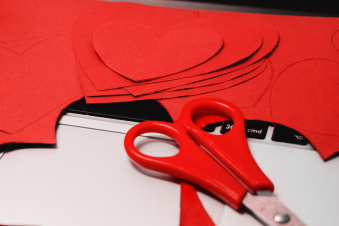 san valentino cuori riciclo