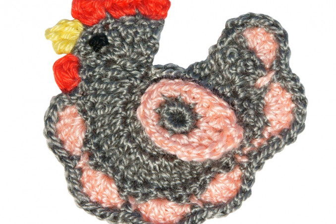 presine pasquali uncinetto, gallina uncinetto