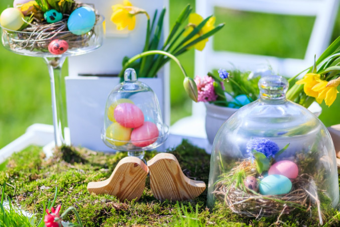 centrotavola, Pasqua, fiori