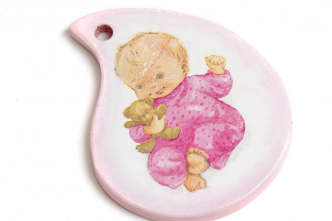 fiocco nascita esterno fai da te, fiocco nascita fai da te, fiocco nascita decoupage 