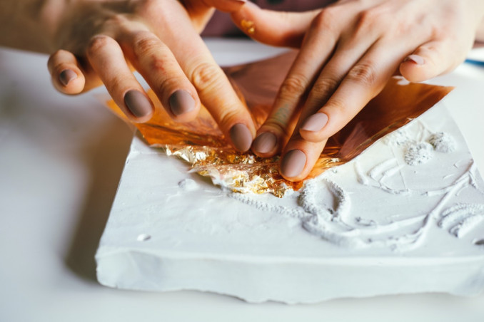 foglia oro, fai da te, come applicarla